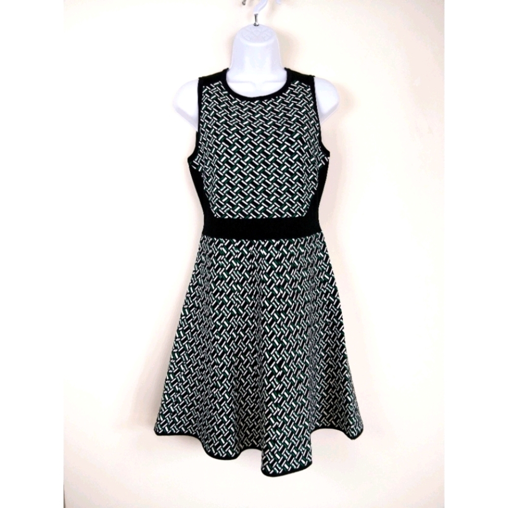 Geometric Scuba Knit Dress S